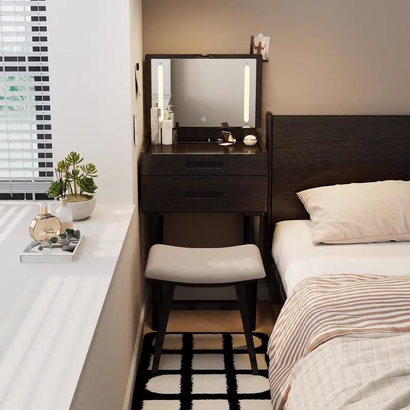 Tocador estrecho MILWOOD con espejo LED — vista 12