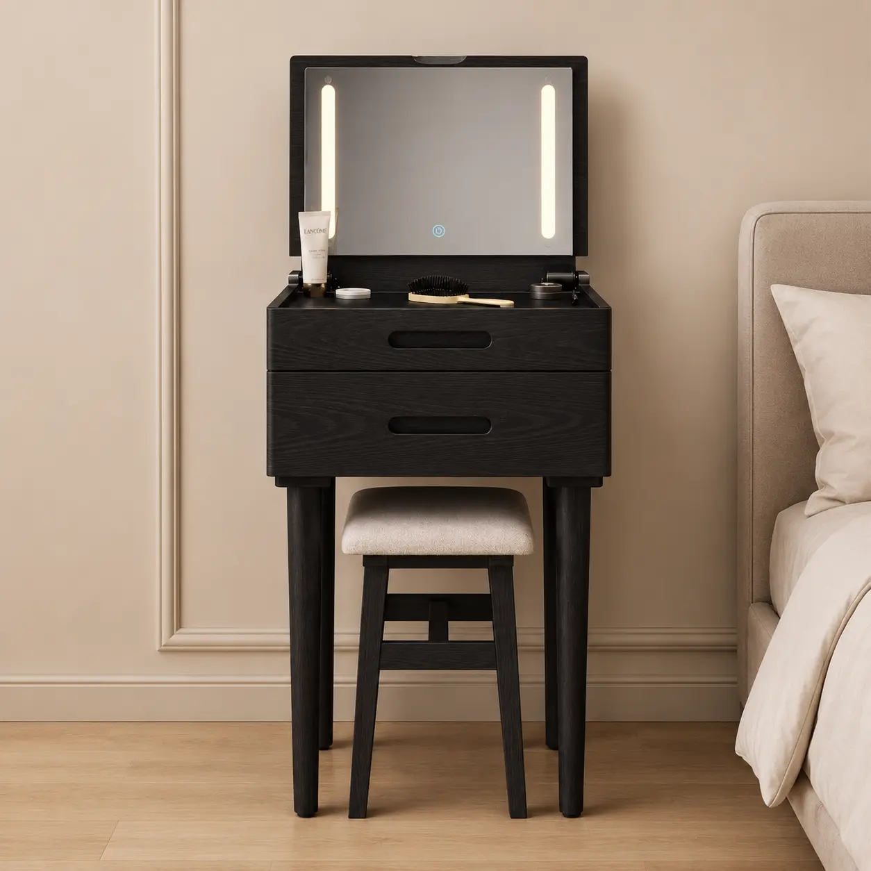 Tocador estrecho MILWOOD con espejo LED — vista 4